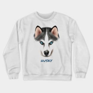 Husky face Crewneck Sweatshirt